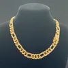 Hip Hop 14K Gold Plated 13MM Miami Cuban Chain Necklace or Bracelet for Men Boy