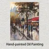 French Street Canvas Art Avenue Des Champs-elysees Ii Brent Heighton Painting Handmade Landscape Art for Coffee Bar Pub Best