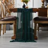 Bordslöpare 279x120Inch Wedding Table Runner Sheer Chiffon Luxury Colorful Rustic Boho Party Brud Shower Birthday Home Table Decoration 230605