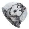 Berets Mountain Siberian Husky Dog Beanies 남성용 여성 트렌드 겨울 따뜻한 니트 모자 성인 알래스카 말라테 슬라우치 보닛 모자