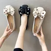 Large womens shoes 41 a 43 feet wide instep high-tech bow single shoe women flat maternity shoes soft soled bean shoes women