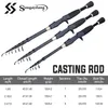 Spinhengels Sougayilang 1824m Telescopische Vissen Ultralight Gewicht Casting Carbon Pole Accessoires De Pescar 230605