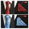 Noeuds papillon cravate ensemble hommes pour hommes Gravatas mode Floral cravate cou poche carré mariage fête cadeau mouchoir accessoires