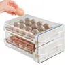 Storage Bottles 32/40 Grids Egg Box Refrigerator Portable Picnic Plastic With Time Scale Kitchen Supplies