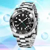 الساعات المصممة Rolxs Wristwatches رجال الساعات GMT التلقائي 41 ملم كامل الفولاذ المقاوم للصدأ القابل للطي الخزفي مدي ماء مضيئة الذهب RLX Wristwatch X