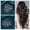 Hair Clips TOPQUEEN 20pcs U-shaped Woman Pins Bride Shiny Rhinestone Ornaments Wedding Accessories Hairpin HP535