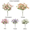 Flores decorativas 20 cabezas/ramo de seda de clavel artificial para decoración del hogar rosa de simulación falsa