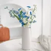 Decoratieve Bloemen Hand Gebreide Myosotis Nep Boeket Kunstmatige Voor Vaas Thuis Kamer Bureau Valentijnsdag Decoratie Bloemstuk