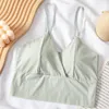 T-Shirt 2pcs Top Women's Tube Top Bra Beauty Back Back Braralette Bra senza saldatura da donna In biancheria intima sexy Lingerie Pushup Rras Bras Crop Top Camis