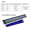 Lysningar Vattentäta ledade akvariumbelysning Fish Tank Light Bar Blue Submersible Underwater Clip Lamp Aquatic Decorations 30/40/60cm