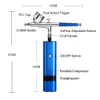 SprayPistolen 0.8mm/1.0mmノズルH2000プロフェッショナルHVLPミニペイントスプレーガンポータブルエアブラシ塗装用エアログラフ空気圧銃