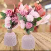 Dekorative Blumen, 1 Set Hortensien, künstlicher Blumenstrauß mit Keramikvase, realistische Anordnung