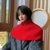 Bow Ties Knitted Detachable Collar For Sweater Coat Neck Guard Decorative Fake Female Shoulder Wraps Cape False