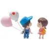 New Car Decoration Cute Cartoon Kiss Couples Figure Figurines Balloon Ornament Auto Interior Dashboard Accessories for Girls Gifts