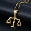 Pendant Necklaces Fashoin Stainless Steel Balance Necklace For Women Lawyer Lucky Jewelry Hip Hop Libra Chain Law Graduate Gift