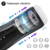 Masajeador automático masturbador masculino telescópico vibrador hombre masturbación mamada pistón con voz Sexy Moan productos para adultos hombres