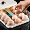 Storage Bottles Drawer Type Egg Organizer With Detachable Tray Stackable Refrigerator Eggs Container Kitchen Dumplings Food Box