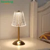 Tischlampen Metall Acryl Restaurantlampe Schnurloses LED-Esslicht mit wiederaufladbarer Batterie für El