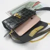 Marsupi Confezioni catena in metallo vintage per donna Cintura argento in pelle PU con borsa per telefono Mini tracolla con patta