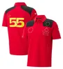 Combinaison de course F1 Formule 1 2023 Nouveau T-shirt rouge Chemise à revers à manches courtes Polo Le costume d'équipe à séchage rapide peut être personnalisé.