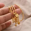 Brazalete de lujo para bebé, pulseras de Color dorado Dubai, joyería para niños, regalo de cumpleaños