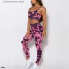 Chándales de mujer Sujetador de impresión de tinte de corbata sin costuras Pantalones deportivos Traje Gimnasio Cintura alta Push Hip Pantalones cortos deportivos Running Fitness Leggings Set Mujeres T230605