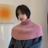 Bow Ties Knitted Detachable Collar For Sweater Coat Neck Guard Decorative Fake Female Shoulder Wraps Cape False