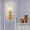 Wandleuchten Moderne Goldlampe Led Nordic Spiegel Leuchten Glas Wandleuchte für Wohnzimmer Schlafzimmer Home Loft Industrie Dekor E27