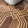 American Walnut Panele klasyczne projektowanie geometryczne Płytka Naturalna medalion wkładka dom Deco tapeta Marquetry tła dywan dywan na zamówienie