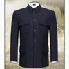 Roupas étnicas Mao Suit Tops Zhongshan Masculino Primavera Outono Roupas Chinês Tradicional Para Homens Casacos Jaqueta Túnica