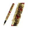 Jinhao Classic Dragon Phoenix Rollerball Pen Metal Carving Embossing Heavy Golden Red Voor Office School Home