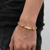 6mm 16-24 tum 18k gult guldpläterat rostfritt stål repkedja halsband 7/8/9 tum armband för män kvinnor mode smycken