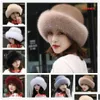 Bonnet/tête de mort casquettes Beanie/Skl mode femmes fourrure hiver fausse fourrure bord chapeau bérets chaud casquette T221020 livraison directe accessoires chapeaux Sc Dhemy