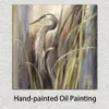 French Street Canvas Art Coastal Heron Brent Heighton Painting Handmade Landscape Artwork for Coffee Bar Pub Best