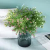 Dekorativa blommor 33 cm konstgjorda baby s Breath Gypsophila bröllopsdekorationer 7 grenar bukett för heminredning sovrum dekoration maison