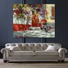 Handgemaakte Scenic Cityscape Canvas Art Kippen die de weg overstaken Brent Heighton Schilderij Artwork Modern Office Loft Decor