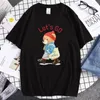 Men's T Shirts Men's Fashion Teddy Bear Let'S Go Travel The World Print Tshirt Men Funny Size Tshirts Soft Cool Clothes Cotton