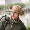 Kvinnors hink hatt vikbar fast färglätt vandringshatt Big Brim Waterproof Outdoor Camping Fishing Cap Par Anti-UV Sun Cap L230523