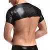 Erkekler Tişörtler Erkek Göğüs Kablo Daimi Singlet Fitness kolsuz mahsul üstleri vücut geliştirme partisi kulüp giysileri siyah kostümler