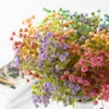 Dekorativa blommor Pastoral 5-gaffel Gypsophila Plastic Fake Home Party Wedding Decor Bride Bouquet Flower Arrangement Artificial Bowl Plants