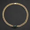 Emerald Gem Women Iced Out Girocollo Collana Catene Gioielli Da Uomo in Oro 18 Carati