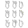 Necklace Earrings Set 9Pcs Fashion Fake Nose Rings Hoop Faux Cartilage Tragus Ring Cuff Non Piercing Jewelry For Women Teen Girls