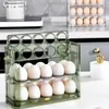 Storage Bottles Transparent Flip-Type Egg Holder Kitchen Shelving Refrigerator Side Door Box Organizer Rack