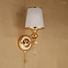 Lampy ścienne Nowoczesne lampa luzrzana z metalowym złotym kryształowym kryształowym retro retro loft e27 LED Lamparas de Pared Abajur Luminaria