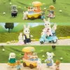 Stuffed Plush Animals Toy Calico Critters Forest Family Miniatures Stroller for Dolls Dessert Car Motorcycle Doll House Accessories Dollhouse Girl 230605