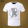 PP Men's T-shirt Summer rhinestone Short Sleeve Round Neck shirt tee Skulls Print Tops Streetwear M-xxxL 2090