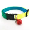 Leases Pet Rainbow Dog Cat Collar Leash med Bell Nylon Dog leder färgglad dragkraft