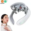 Xiaomi Mijia Neck Massager USB Charge Heating Magnetic Pulse Electric Neck Massage InstrageポータブルマッサージヘルスケアツールL230523