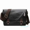 Designer stylish Casual Male Classic Leather Messenger Bag Shoulder Cross Body Laptop Designer Mailbag Postal Bag With Canvas Strap