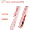 Ms.Dear Cheveux Brosse Peigne Redressage Curling Anti-Statique Démêler Brosse Portable Chauffage Massage Réparation Fluffy Styling Outils L230523